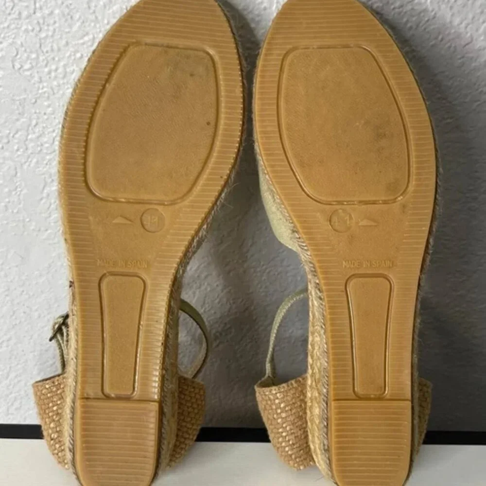 Viscata Formiga Beige Canvas Espadrille Wedge Sandal Slingback Women 41 EU/10 US